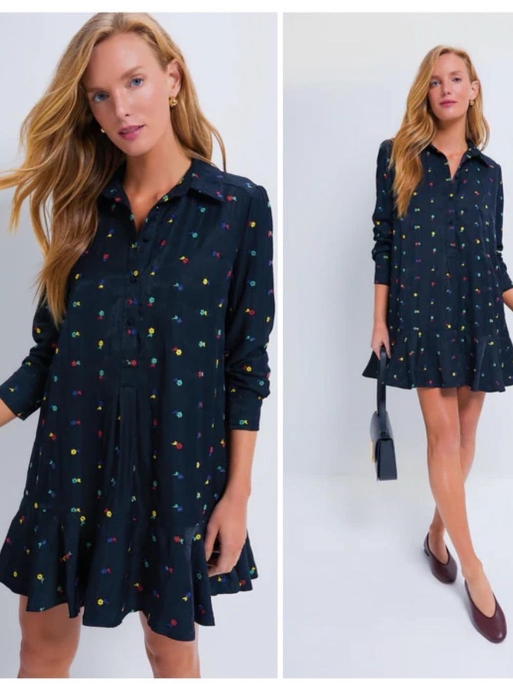 Tuckernuck Callahan Shirt
Dress Navy Blue Embroidered
Size Medium M